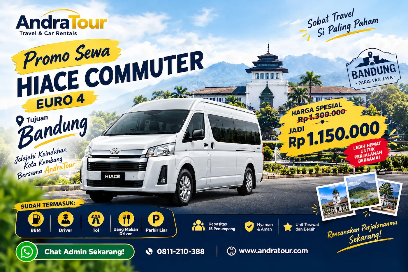Promo Sewa Hiace Bandung AndraTour